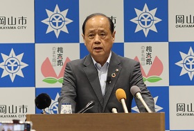 市長記者会見の様子