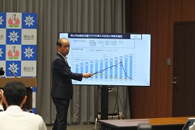 記者会見の様子